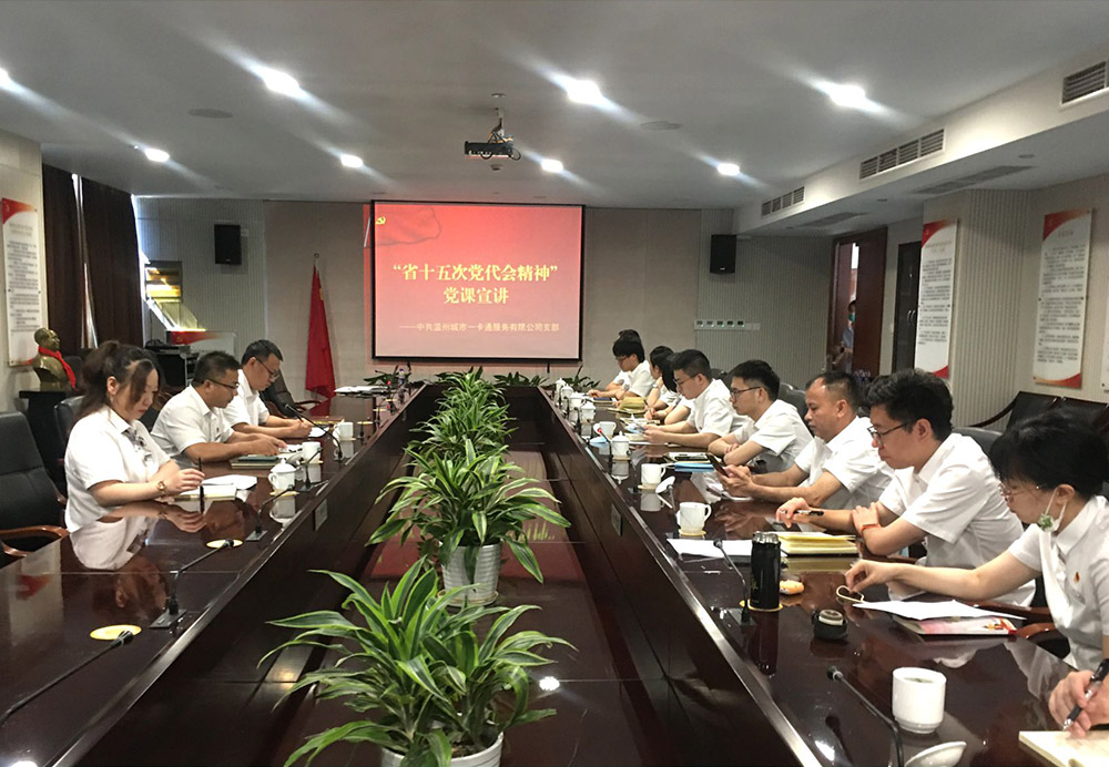 7月22日，组织党员干部职工开展“学省党代会精神，显瓯越青年担当”大联学活动。